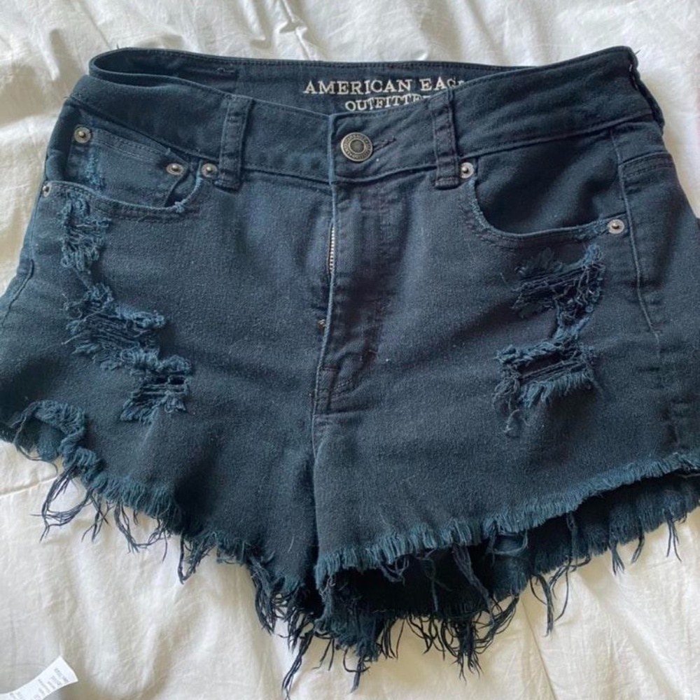 American Eagle Outfitters black jean shorts